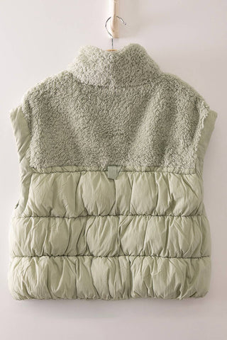 Sage Cozy Sherpa Vest