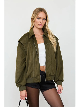 Sierra Suede Jacket - Olive