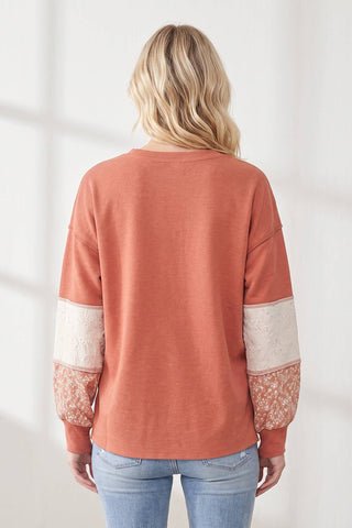 Contrast Patchwork Sweater Top
