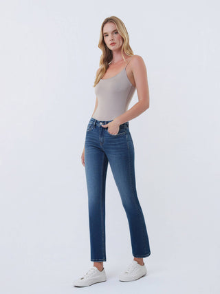 Aura Mid Rise Straight Jeans