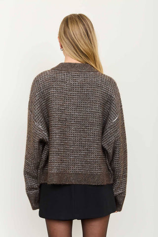 Cocoa Tweed Cardigan