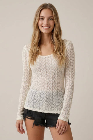 Crushed Lace Top