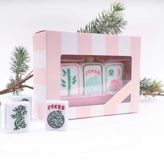 Mahjong Glass Sparkly Ornament