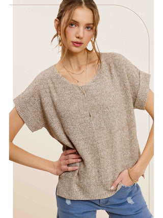 Mocha Knit Summer Top