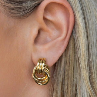 Gold Triple Knot Earring