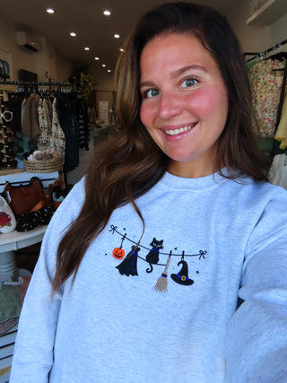Spooky Embroidered Sweatshirt