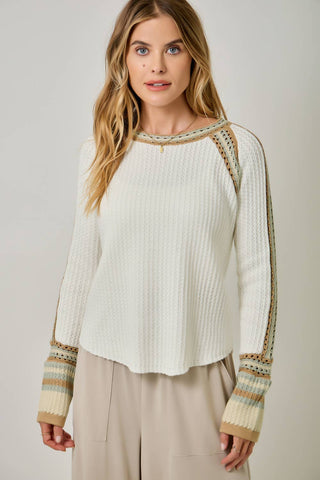 Meadow Trim Sweater Top