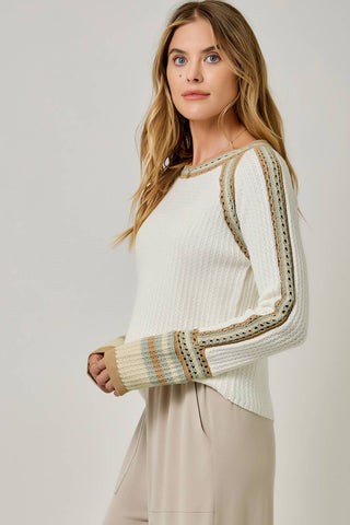 Meadow Trim Sweater Top