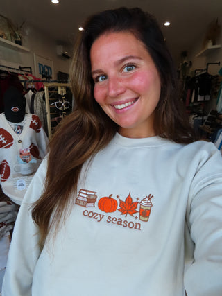 Cozy Season Embroidered Sweatshirt