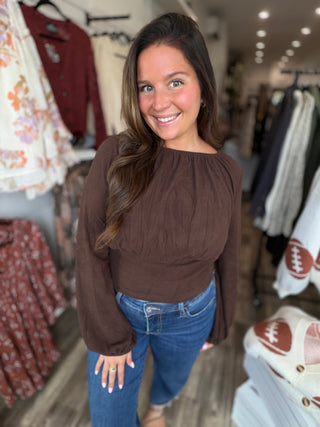 Espresso Cinched Top