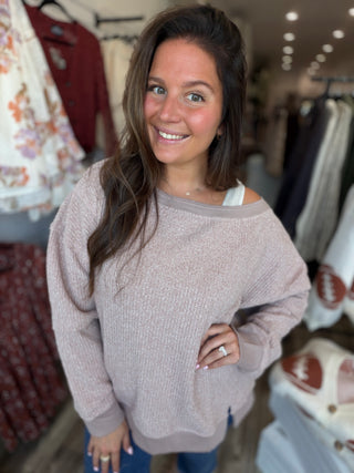Weekender Waffle Knit Top