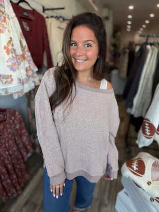 Weekender Waffle Knit Top