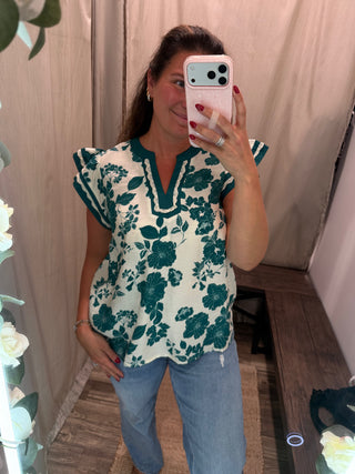 Peacock Bloom Top