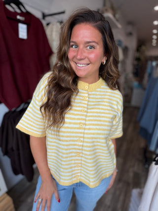 Buttercream Stripe Top