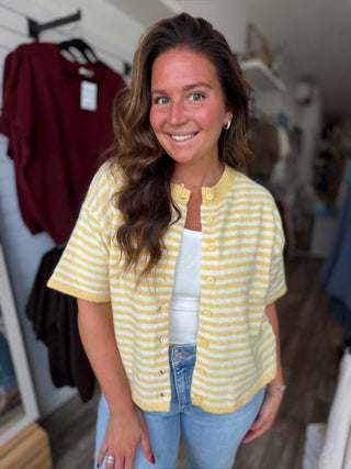 Buttercream Stripe Top