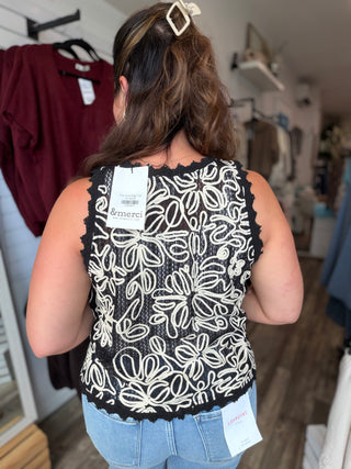 Black Bloom Tank