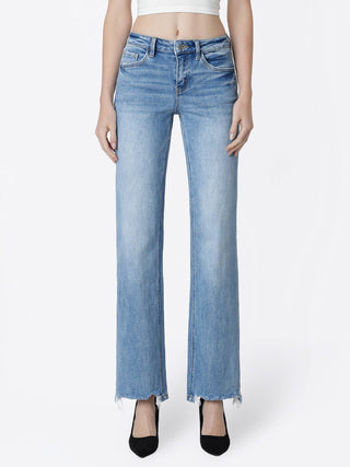 Vibrant Mid Rise Wide Leg Jeans