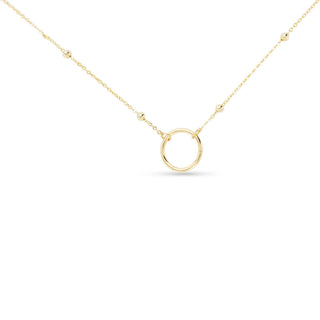 Gold Medium Paperclip Link With Charm Clasp Necklace