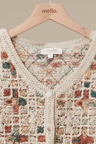 Boho Tapestry Crochet Sweater