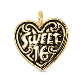 Gold Sweet 16 Charm
