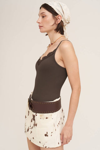 Layering Lace Ribbed Cami