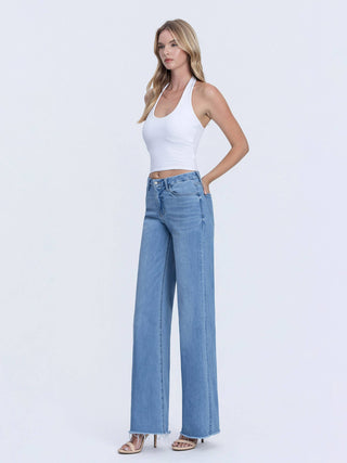Free High Rise Wide Leg Jeans