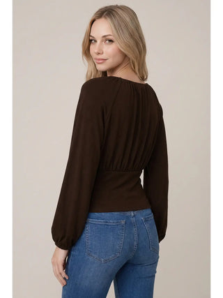 Espresso Cinched Top