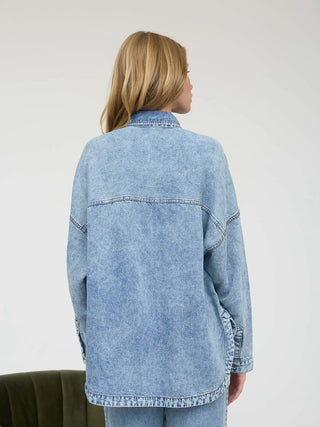 Washed Chambray Button-Up