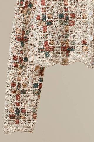 Boho Tapestry Crochet Sweater