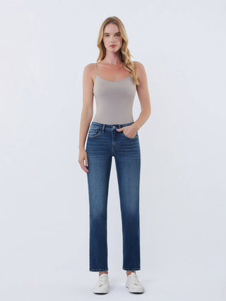 Aura Mid Rise Straight Jeans