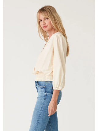 Butter Cream Wrap Blouse