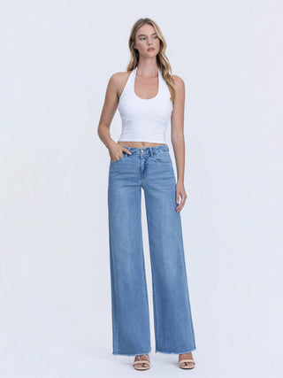 Free High Rise Wide Leg Jeans