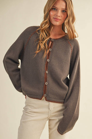 Fireside Blanket Stitch Cardigan