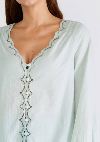Dusty Sage Lace Top