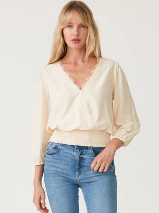 Butter Cream Wrap Blouse