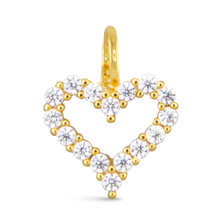 CZ Heart Charm - Gold