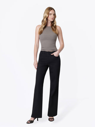 Black High Rise Wide Leg Jeans